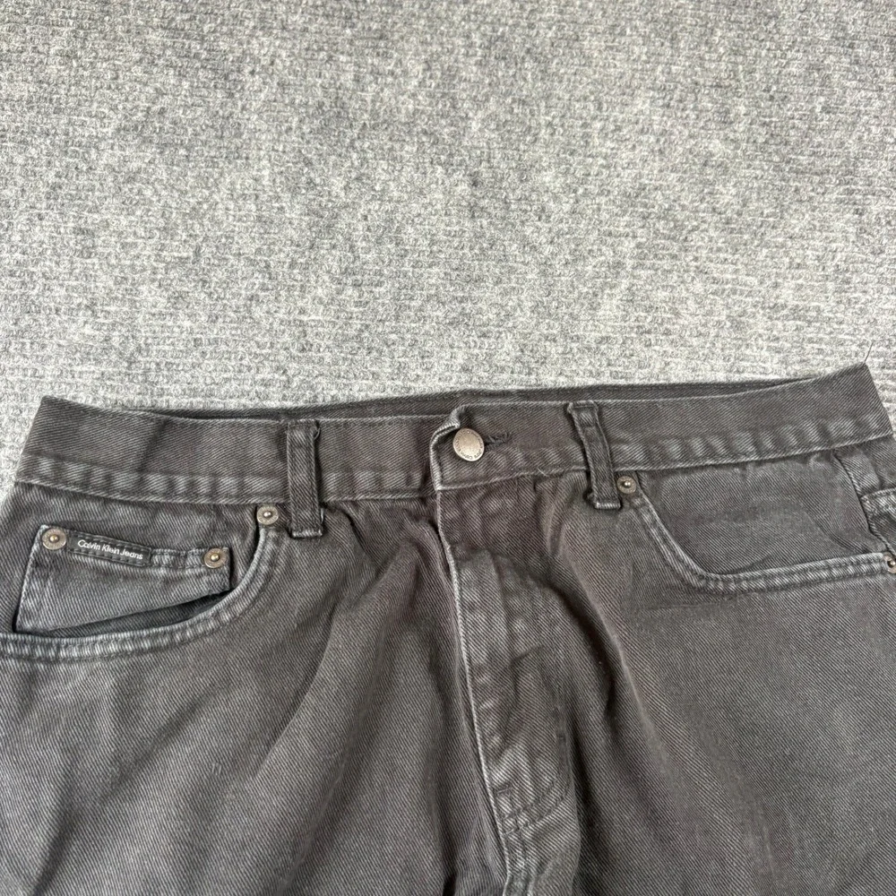 Calvin Klein Jeans Mens 34 Relaxed Straight Faded Black Denim Pants 34x30